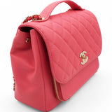 Caviar Quilted Business Affinity Flap Red