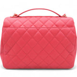 Caviar Quilted Business Affinity Flap Red