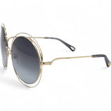 Sunglasses Round Large Size Frame Gold Black