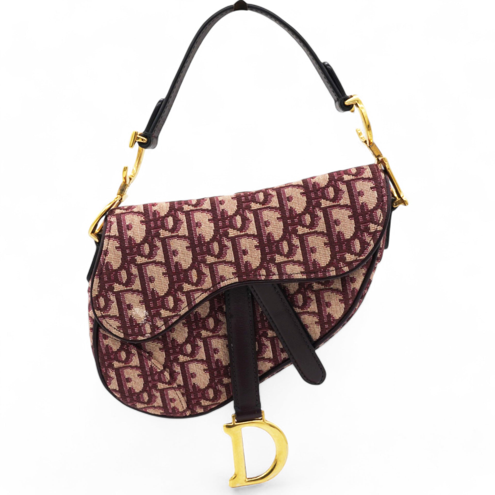 Oblique Saddle Bag Burgundy