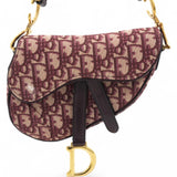 Oblique Saddle Bag Burgundy