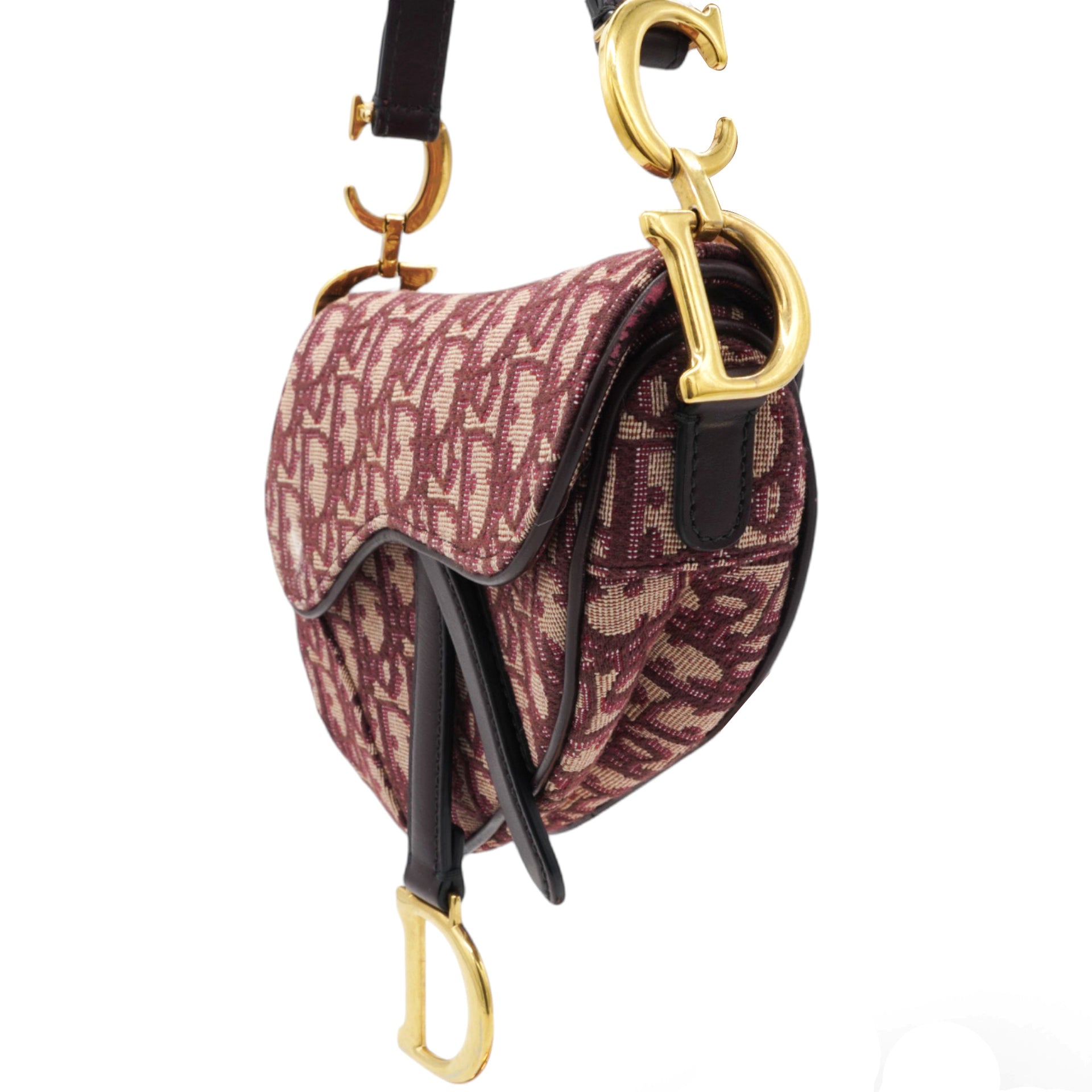 Oblique Saddle Bag Burgundy