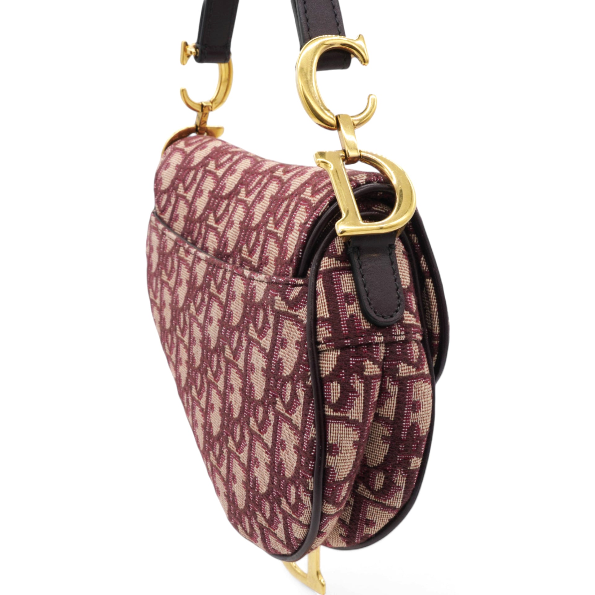 Oblique Saddle Bag Burgundy