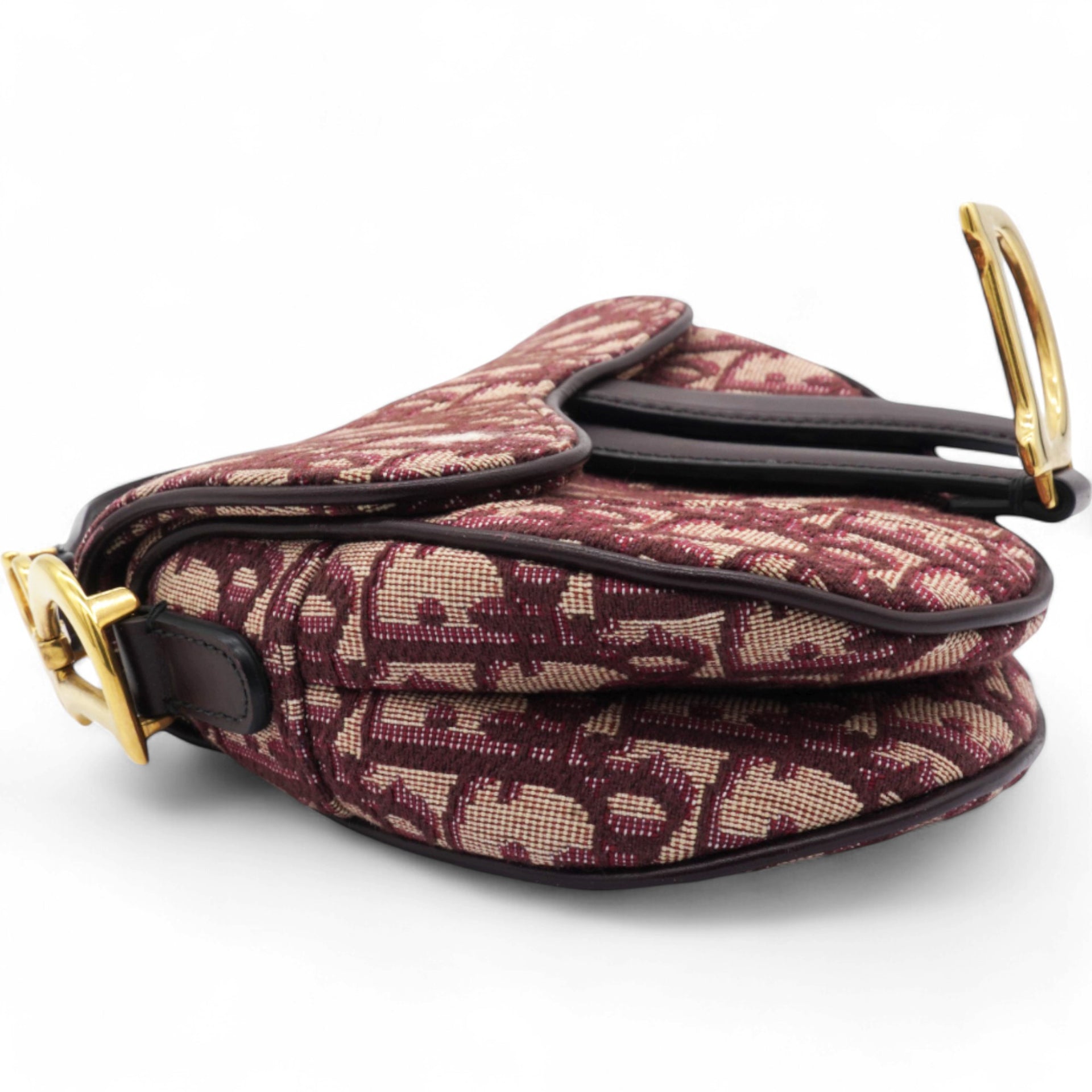 Oblique Saddle Bag Burgundy