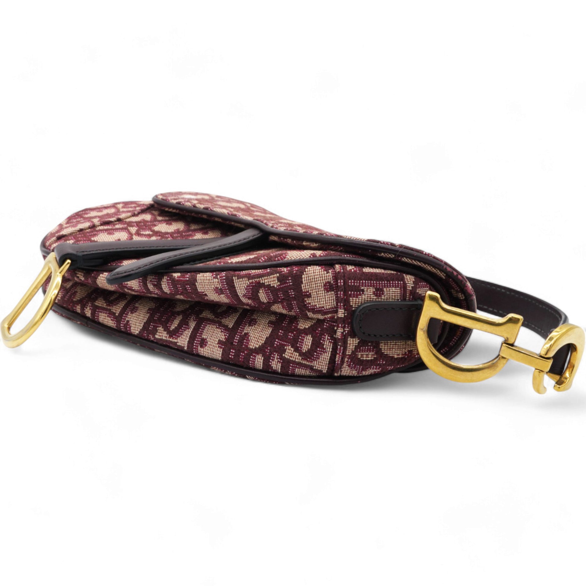 Oblique Saddle Bag Burgundy