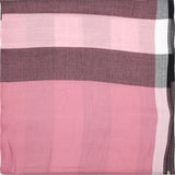 Cashmere Giant Check Scarf Ash Rose