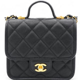 Small Matelasse Shoulder Bag Black Caviar