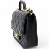 Small Matelasse Shoulder Bag Black Caviar