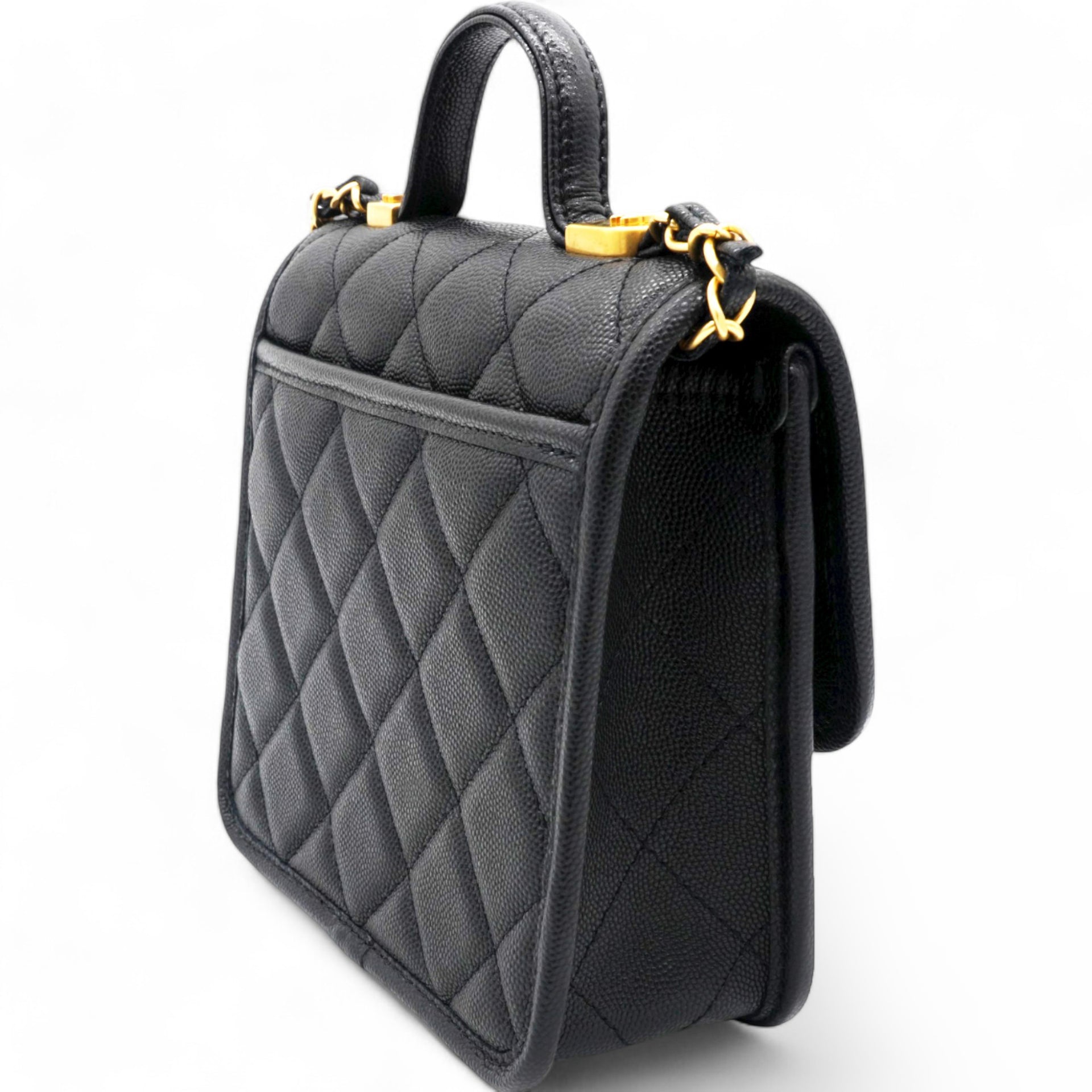 Small Matelasse Shoulder Bag Black Caviar