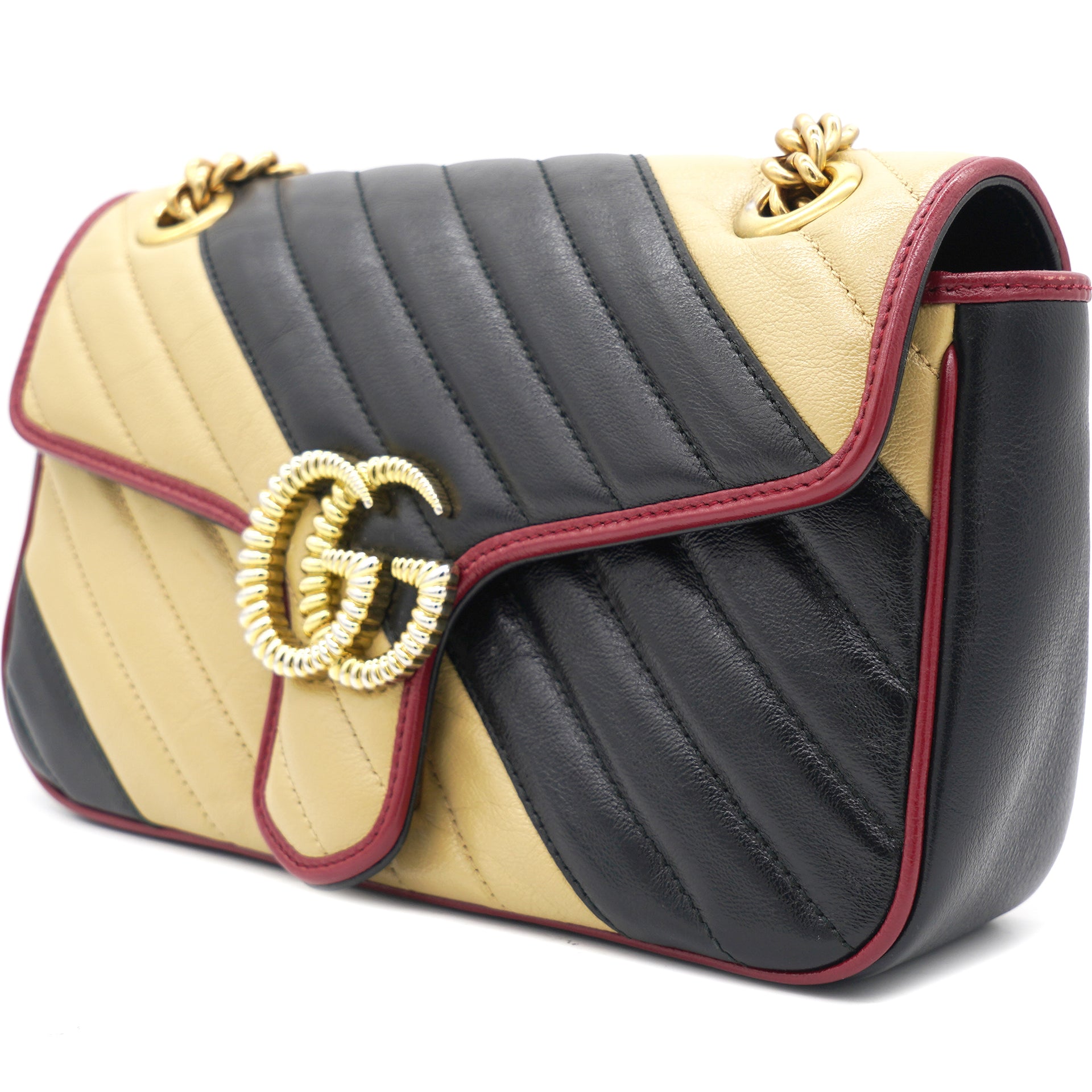 GG Marmont Flap Bag Diagonal Quilted Leather