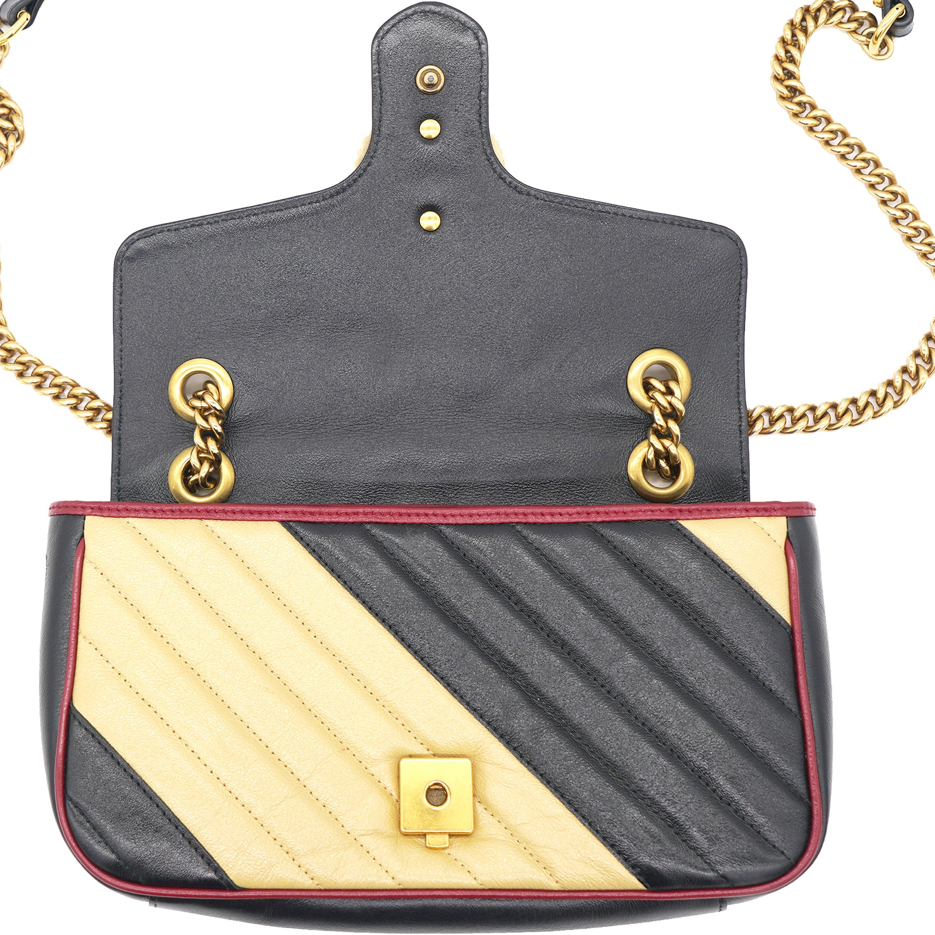 GG Marmont Flap Bag Diagonal Quilted Leather