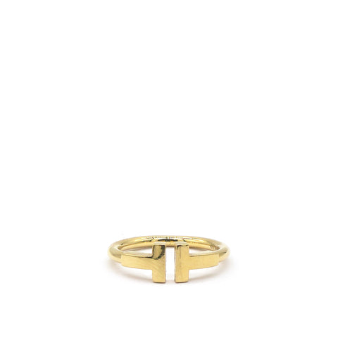 T Ring in Yellow Gold Size 49