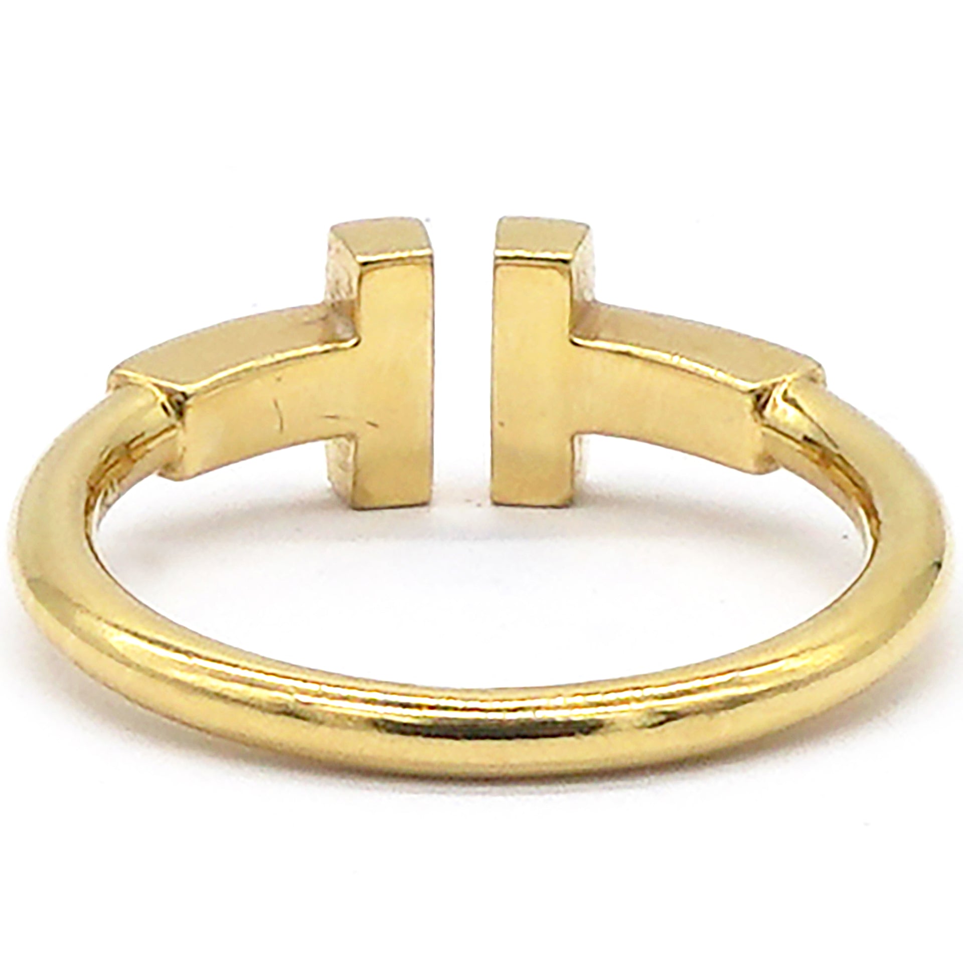 T Ring in Yellow Gold Size 49