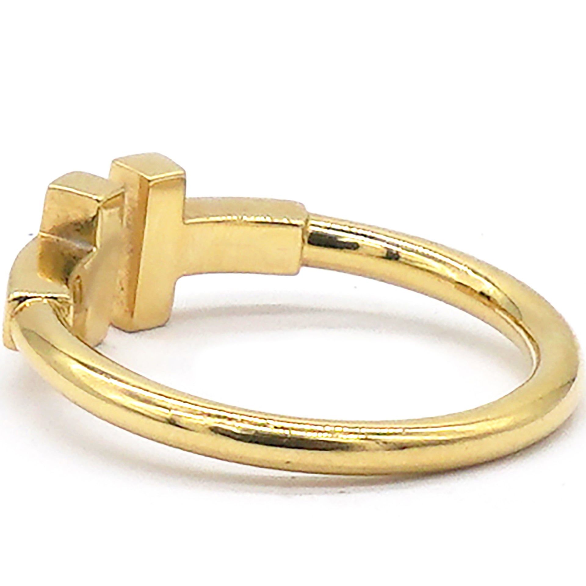 T Ring in Yellow Gold Size 49