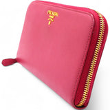 Saffiano Metal Zip Around Wallet Peonia