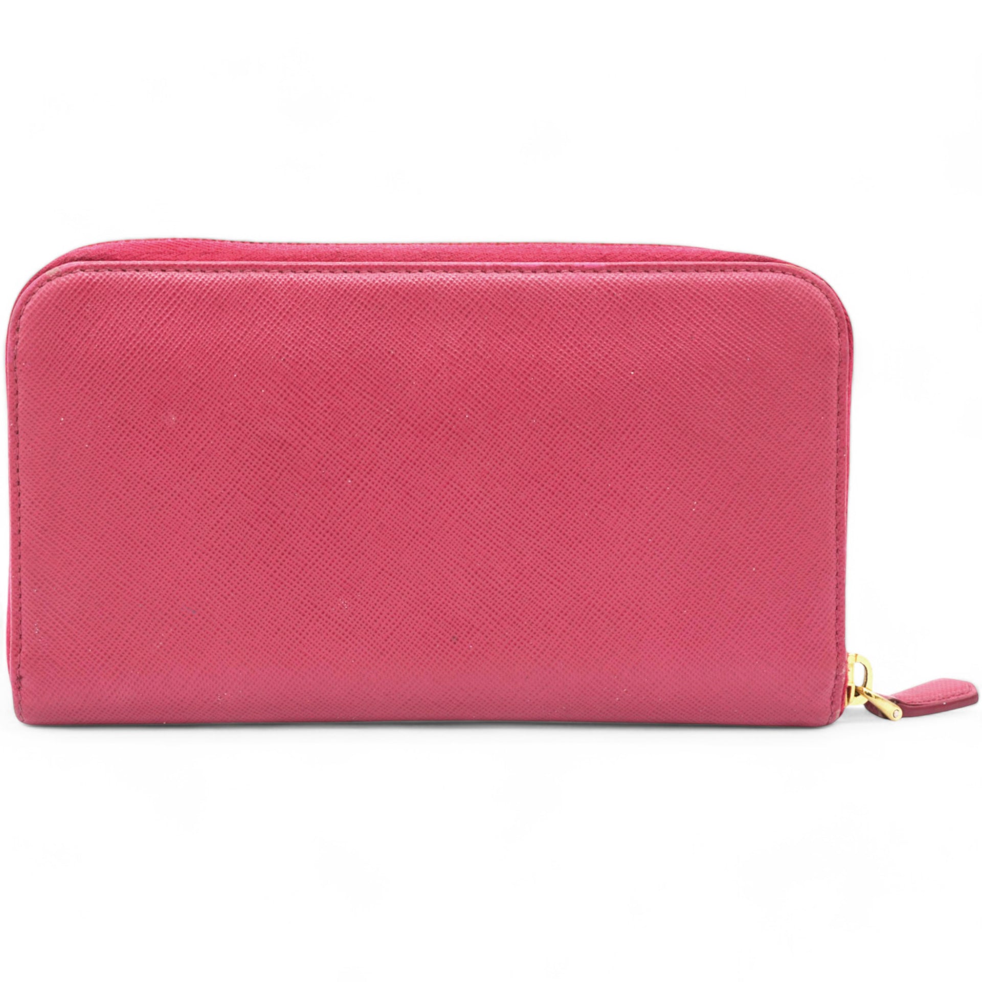 Saffiano Metal Zip Around Wallet Peonia