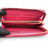 Saffiano Metal Zip Around Wallet Peonia