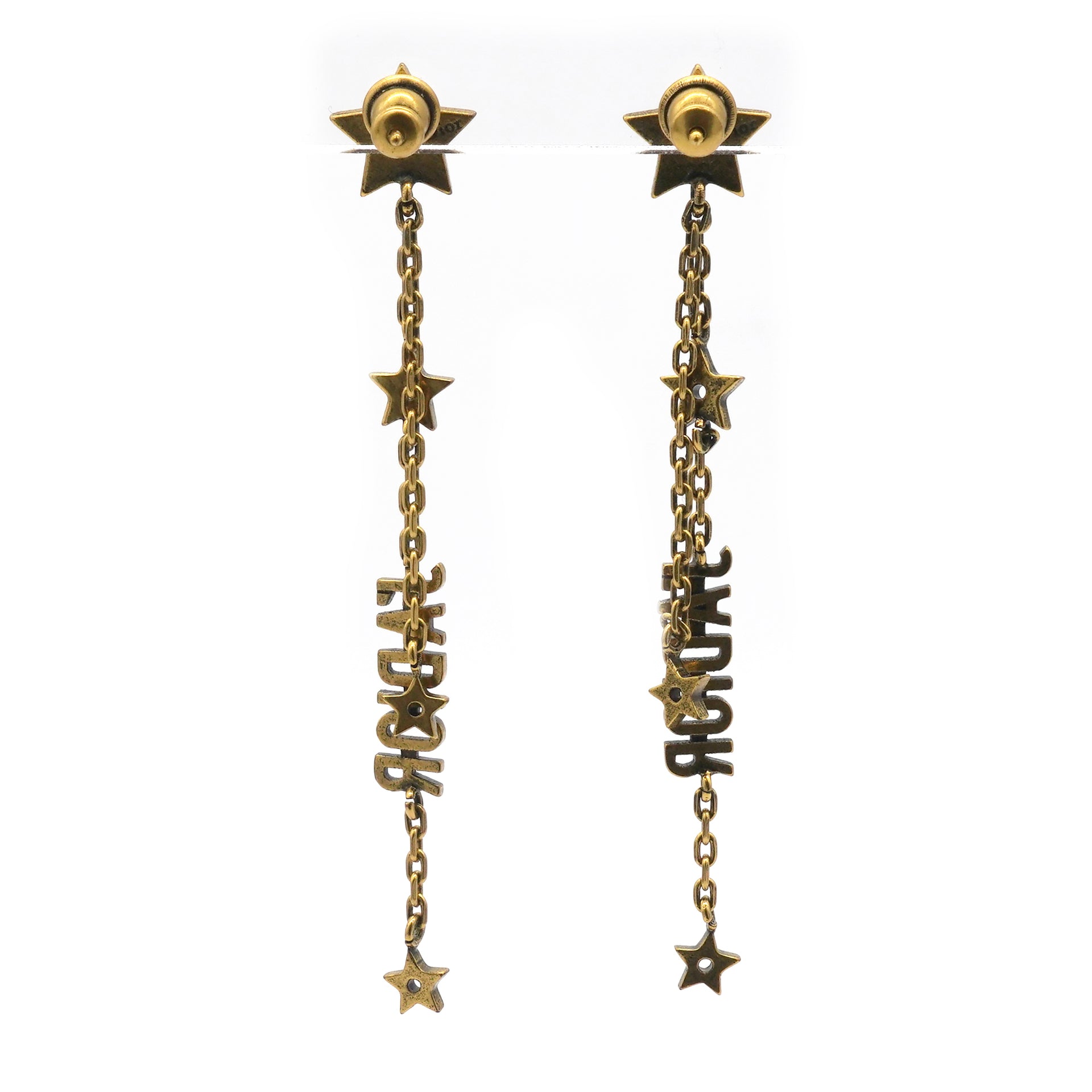 J'Adior Star Drop Earrings Gold