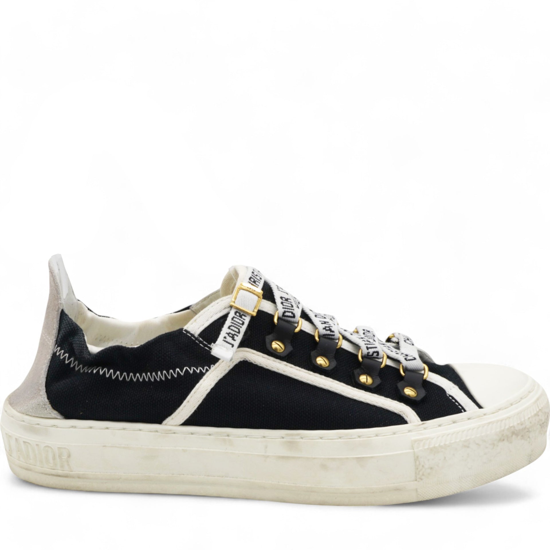 Canvas Walk'N'Dior Low Top Sneakers  Black Size 36