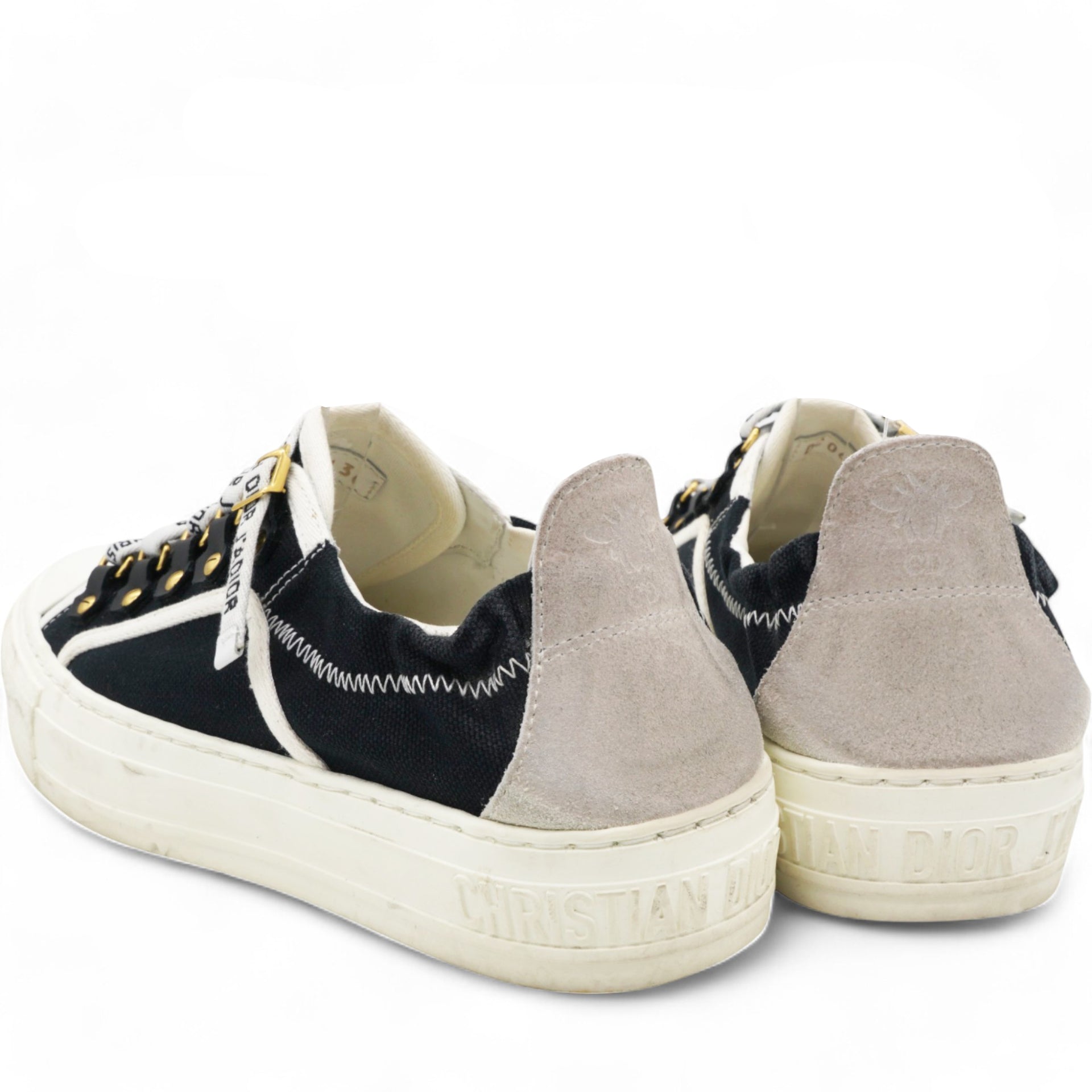 Canvas Walk'N'Dior Low Top Sneakers  Black Size 36