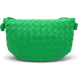 Nappa Intrecciato Small Turn Pouch Green