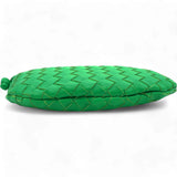 Nappa Intrecciato Small Turn Pouch Green