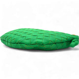 Nappa Intrecciato Small Turn Pouch Green