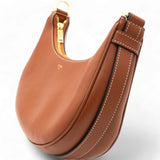 Smooth Calfskin Strap Ava Shoulder Bag Tan