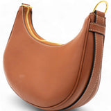 Smooth Calfskin Strap Ava Shoulder Bag Tan