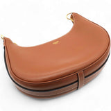 Smooth Calfskin Strap Ava Shoulder Bag Tan