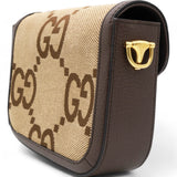 Monogram Jumbo GG Textured Dollar Web Mini Horsebit 1955 Shoulder Bag