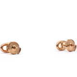 18K Rose Gold TPM Chaine D'Ancre Stud Earrings