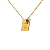 Alphabet R Necklace In Brass With Gold Finish