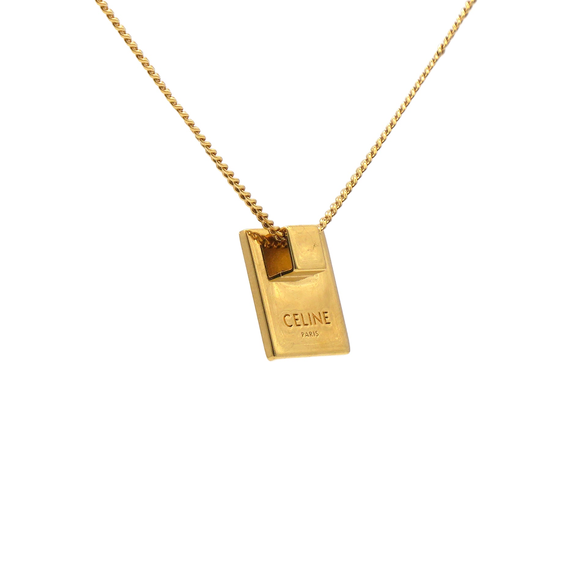 Alphabet R Necklace In Brass With Gold Finish