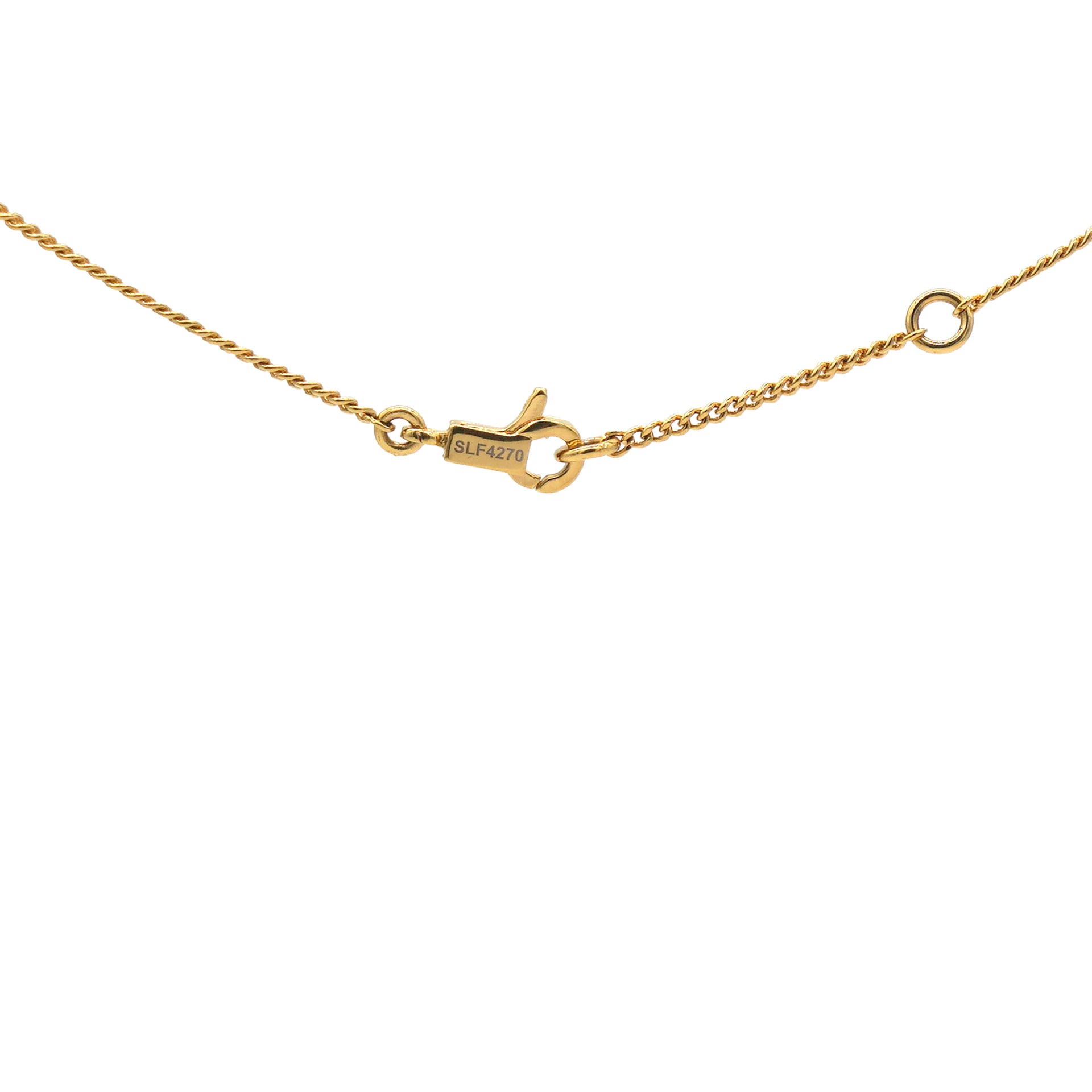 Alphabet R Necklace In Brass With Gold Finish