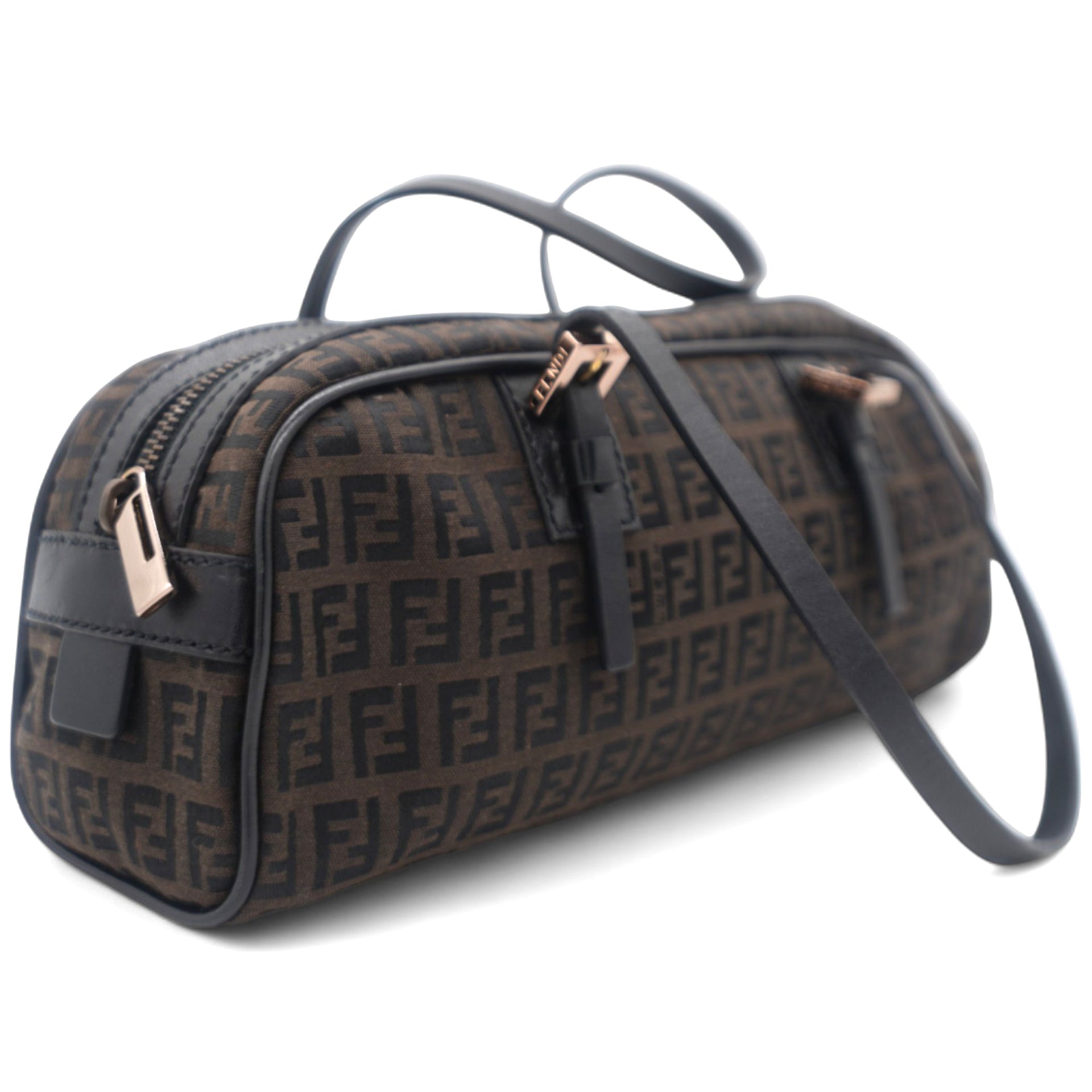 Fendi Brown Monogram Zucchino Canvas East West Bag STYLISHTOP