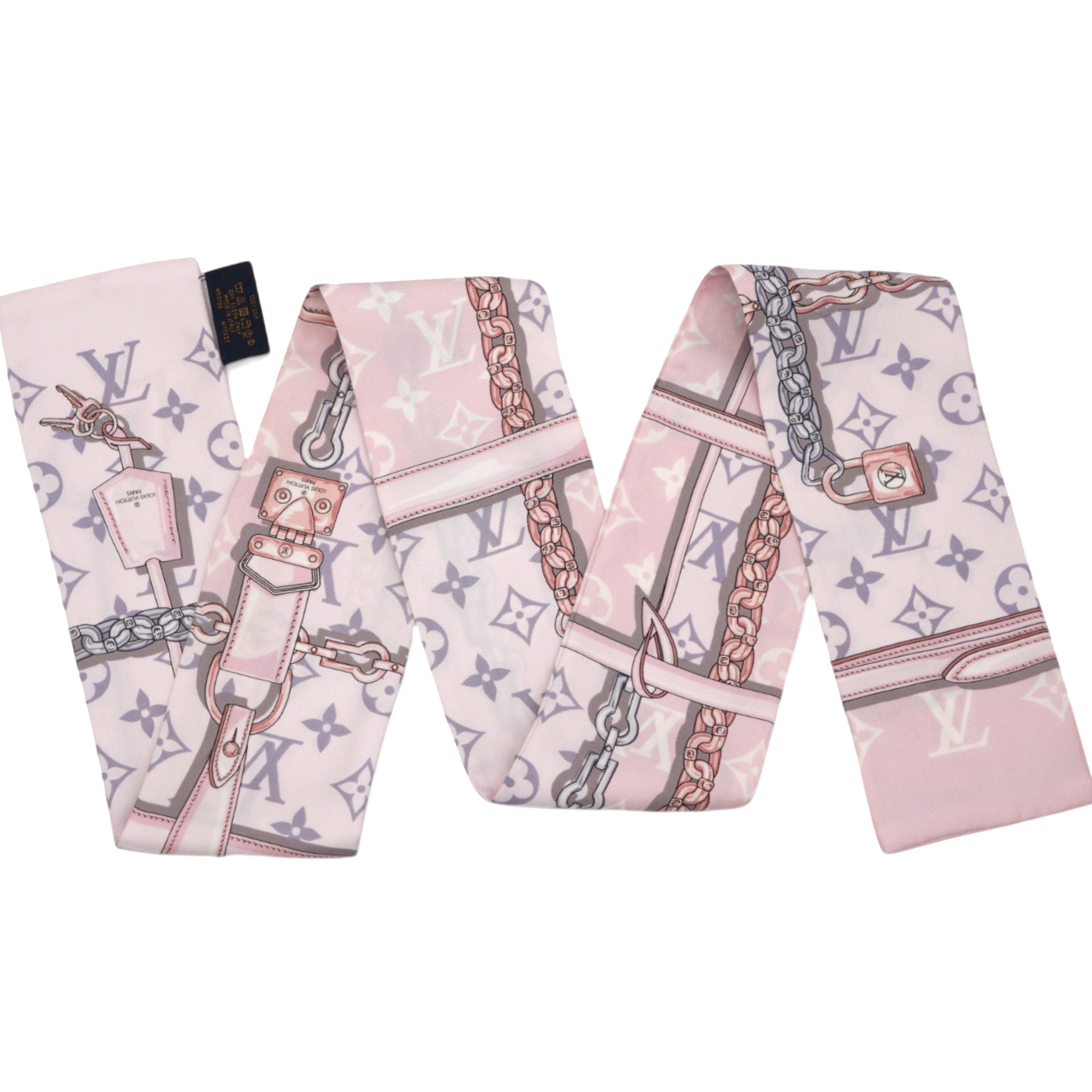 Silk Monogram Confidential Bandeau Light Pink