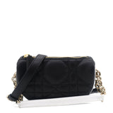 Lambskin Cannage Mini Dior Vibe Hobo Bag Black