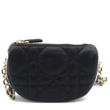 Lambskin Cannage Mini Dior Vibe Hobo Bag Black