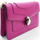 Pink Fuschia Leather Serpenti Forever Crossbody Bag