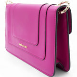 Pink Fuschia Leather Serpenti Forever Crossbody Bag