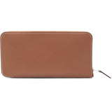 Gold Epsom Leather Silk'in Zip Around Wallet