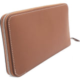 Gold Epsom Leather Silk'in Zip Around Wallet