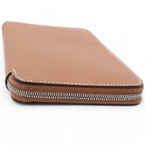 Gold Epsom Leather Silk'in Zip Around Wallet