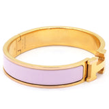 Enamel Narrow Clic Clac H Bracelet PM Pink