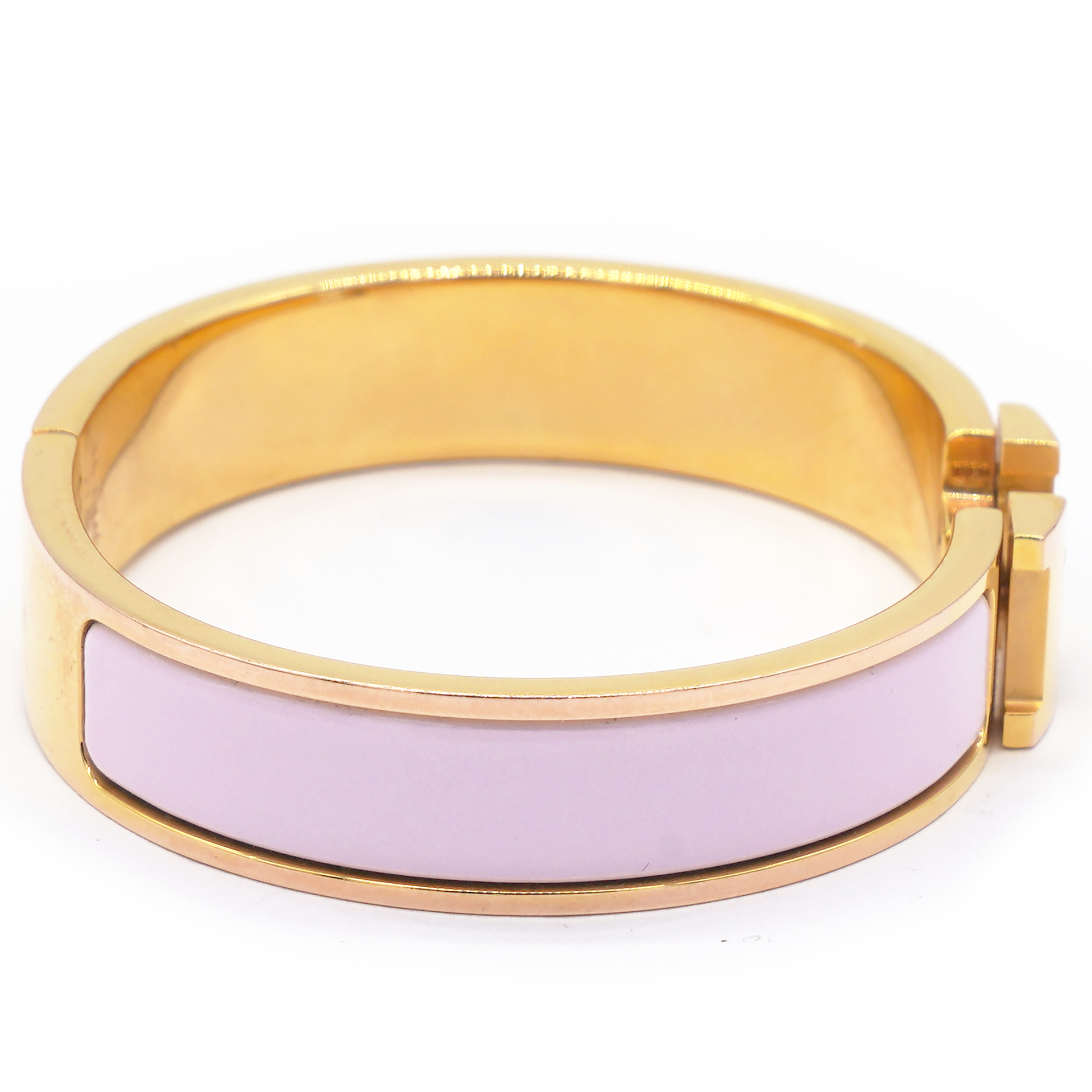 Enamel Narrow Clic Clac H Bracelet PM Pink