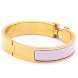 Enamel Narrow Clic Clac H Bracelet PM Pink