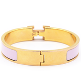 Enamel Narrow Clic Clac H Bracelet PM Pink