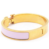 Enamel Narrow Clic Clac H Bracelet PM Pink