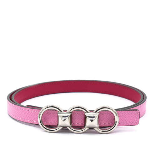 Chaine Medor Belt Buckle & Reversible Leather Strap 13 Mm Pink 70